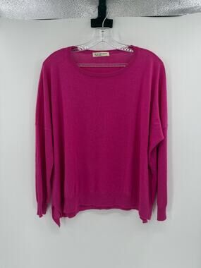 KASH Women's Wool/Cashmere/Silk Long Sleeve Sweater - Pink - 42